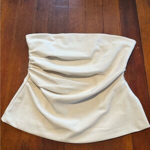 Abercrombie & Fitch Cream Strapless Top
